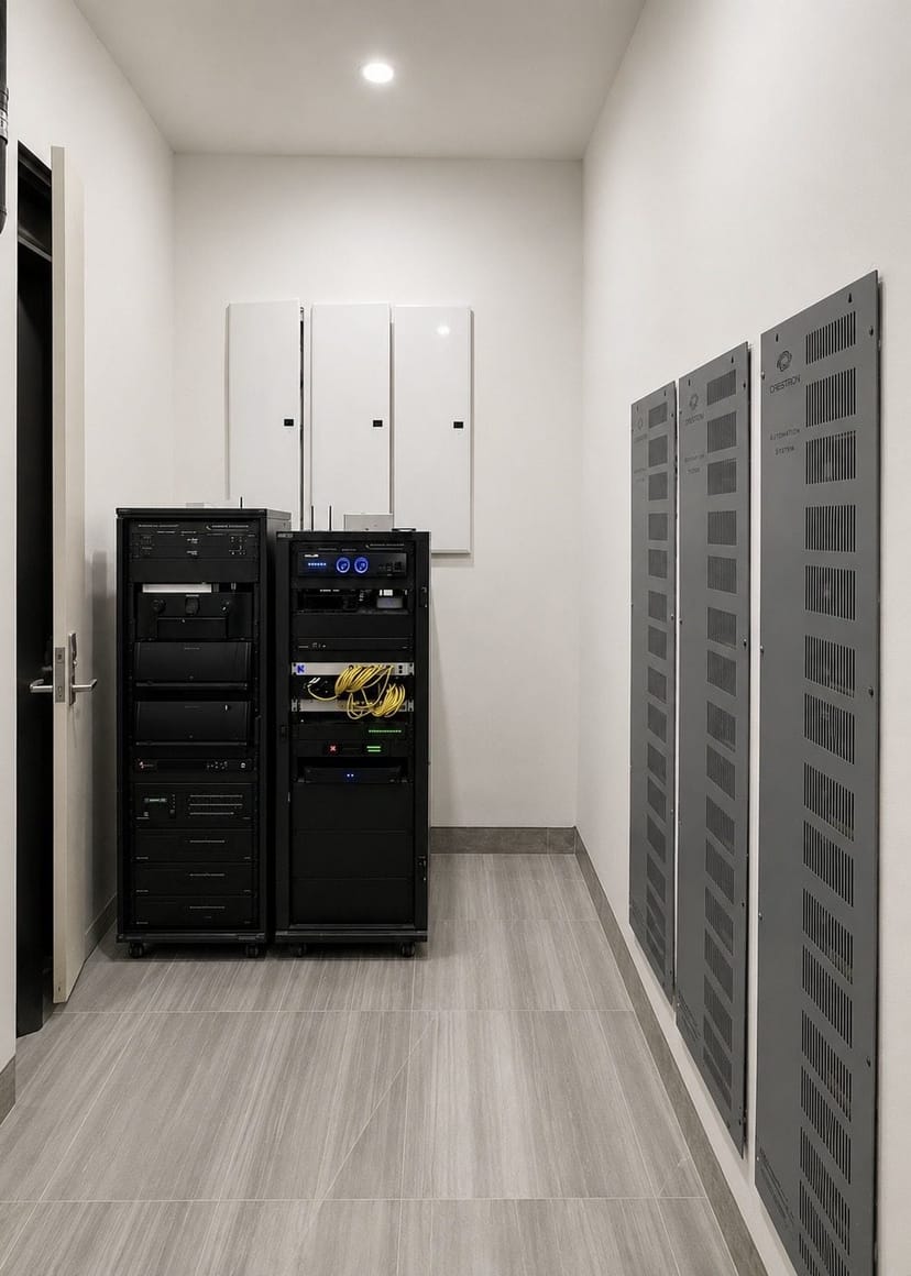 AV Rack Room, Automation & AV