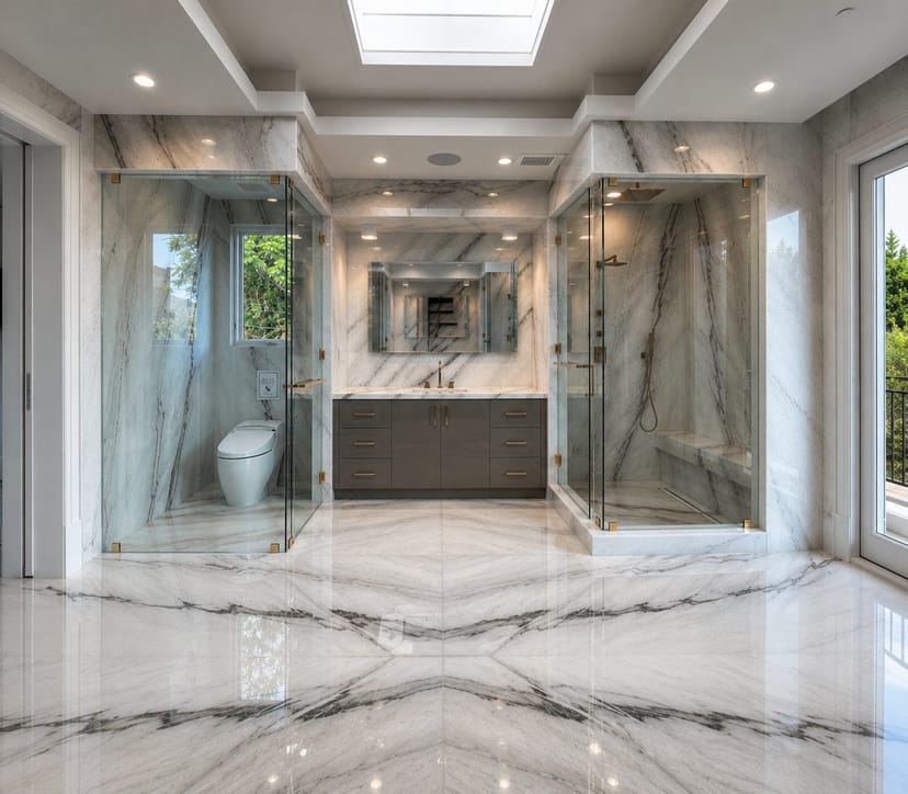 Book Matched Marble Bath, Marble Baths & Wet Rooms