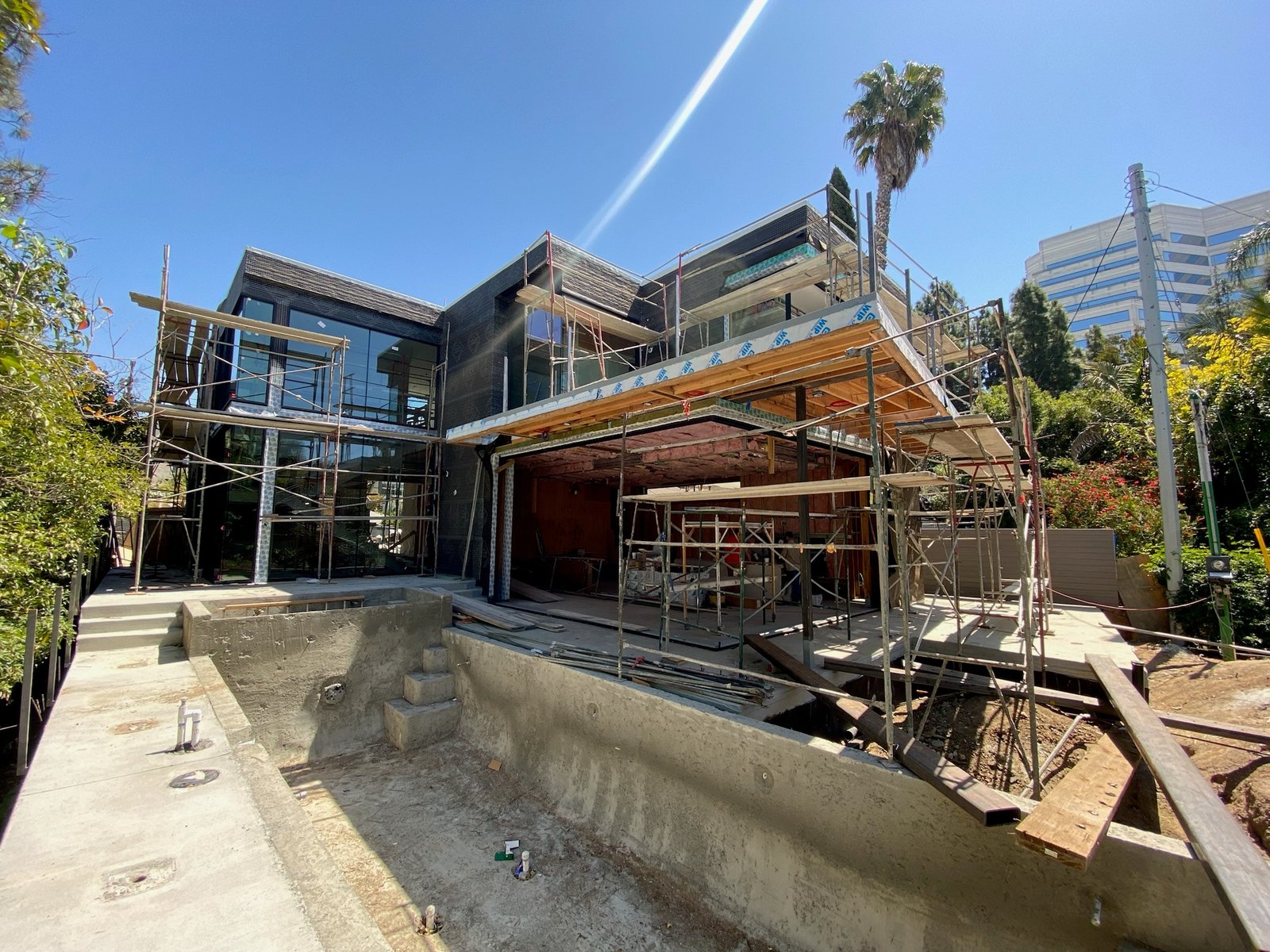 Brentwood McClellan Dr custom home, on-site photograph 1