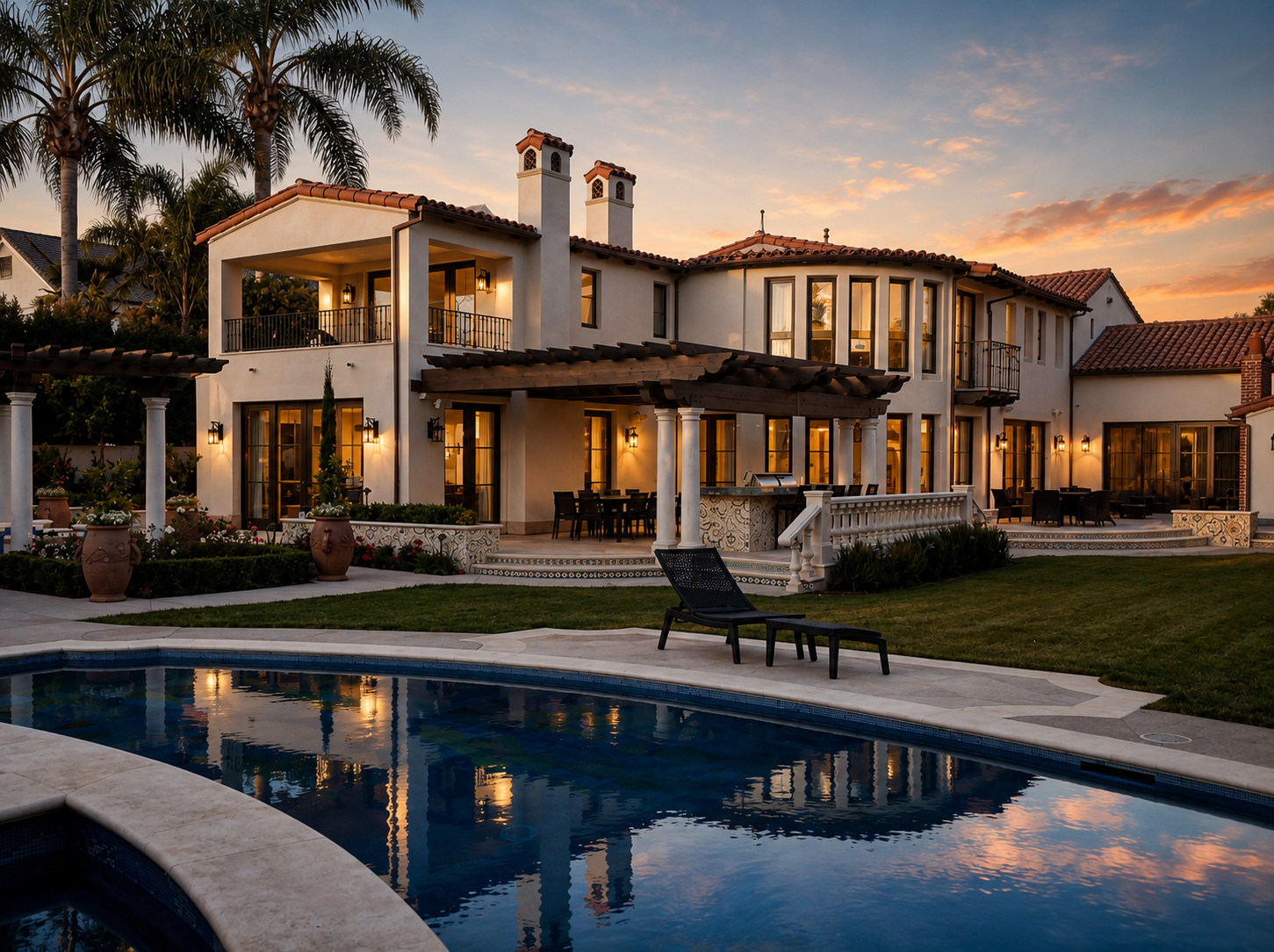 Beverly Hills custom residence on Roxbury Dr (Colonial Remade) by HR Development Inc.