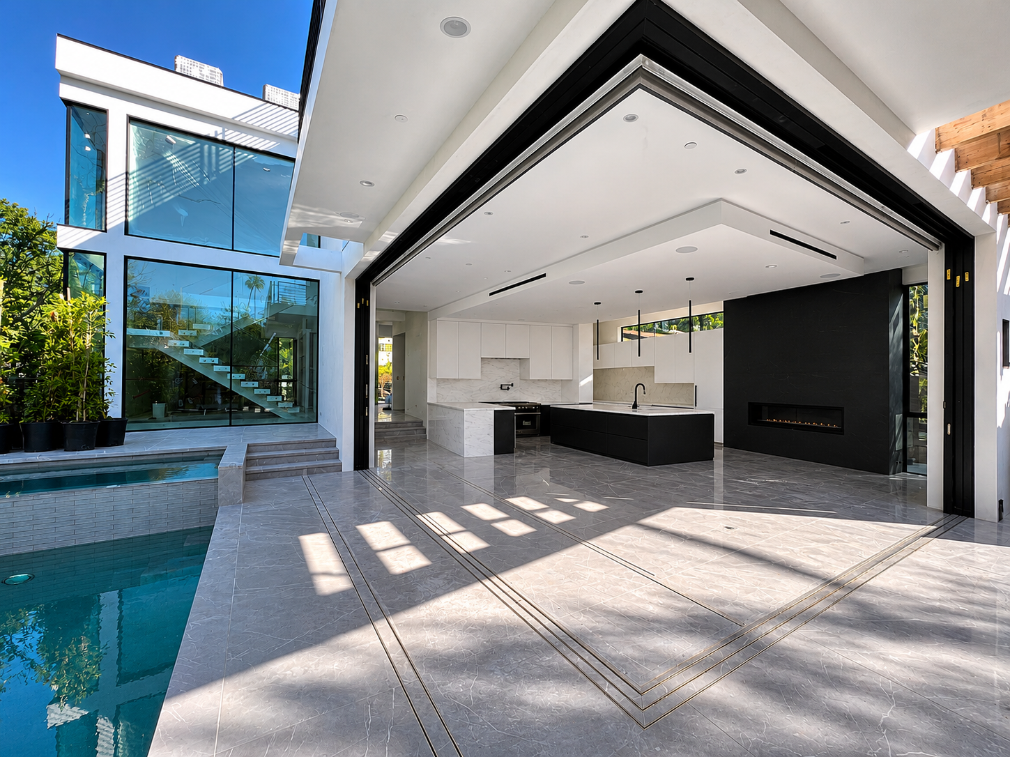 Bel Air custom residence on McClellan Dr by HR Development Inc.
